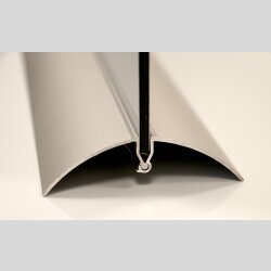 Tischuhr 30cmx30cm inkl. Alu-St&auml;nder -abstraktes Design hellgrau schwarz  ger&auml;uschloses Quarzuhrwerk -Wanduhr-Standuhr TU3999 DIXTIME