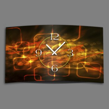 Digital Designer Art abstrakt lights Designer Wanduhr abstrakt modernes Wanduhren Design leise kein ticken DIXTIME 3DS-0418