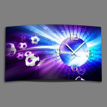 Digital Designer Art Soccer Designer Wanduhr abstrakt modernes Wanduhren Design leise kein ticken DIXTIME 3DS-0403