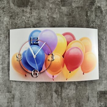 Digital Designer Art Ballons Designer Wanduhr modernes Wanduhren Design leise kein ticken DIXTIME 3DS-0399