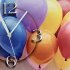 Digital Designer Art Ballons Designer Wanduhr modernes Wanduhren Design leise kein ticken DIXTIME 3DS-0399