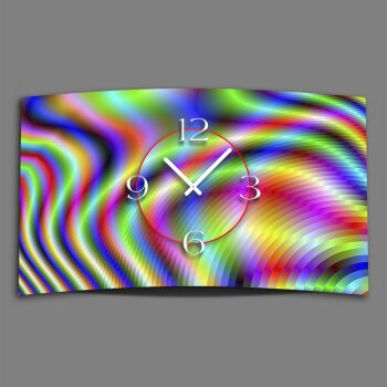 Digital Designer Art psycodelic Designer Wanduhr modernes Wanduhren Design leise kein ticken DIXTIME 3DS-0354