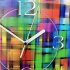 Abstrakt bunt Designer Wanduhr modernes Wanduhren Design leise kein ticken DIXTIME 3DS-0326