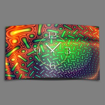 Psychedelic bunt Designer Wanduhr modernes Wanduhren Design leise kein ticken dixtime 3DS-0223