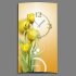 gelbe Tulpen Designer Wanduhr modernes Wanduhren Design leise kein ticken dixtime 3DS-0171