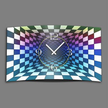 Abstrakt Space Chessboard  Designer Wanduhr modernes Wanduhren Design leise kein ticken dixtime 3DS-0041