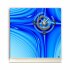 Tischuhr 30cmx30cm inkl. Alu-St&auml;nder -modernes Design blau  ger&auml;uschloses Quarzuhrwerk -Wanduhr-Standuhr TU5021 DIXTIME